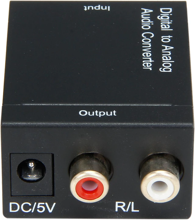 Alt view image 5 of 6 - Coboc EA-AUD-DIG2ANA SPDIF Digital Coax & Optical Toslink to Analog Stereo RCA L/R Audio Converter Adapter Metal Cover - 2CH-LPCM 24-bit/96KHz DAC
