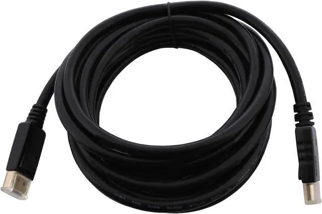 Alt view image 2 of 3 - Coboc CL-DP-HBR2-15-BK 15ft 28AWG Displayport1.2 High Bit-Rate 2 DisplayPort Male to Male Cable with latching,Gold Plated,Black - 4K x 2K Ready - Eyefinity Support