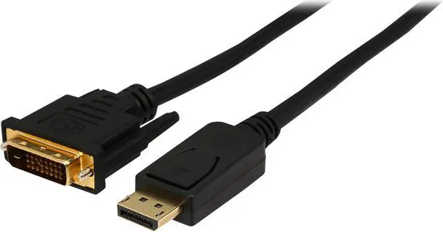 Main image of Coboc CL-DP2DVI-10-BK 10 ft. 28AWG DisplayPort Male to DVI-D(24+1) Male Passive Adapter Converter Cable, Gold Plated, Black -DP to DVI - 1920 x 1200 Resolution
