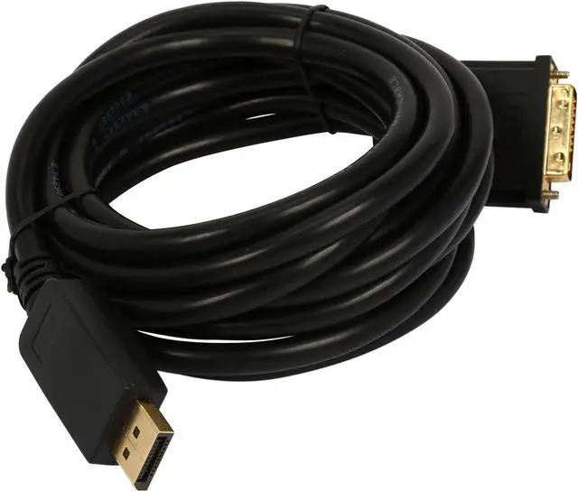 Alt view image 2 of 3 - Coboc CL-DP2DVI-10-BK 10 ft. 28AWG DisplayPort Male to DVI-D(24+1) Male Passive Adapter Converter Cable, Gold Plated, Black -DP to DVI - 1920 x 1200 Resolution