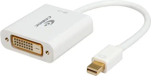 Main image of Coboc CL-ACAD-MDP2DVI-6-WH 6 inch White  Color Mini DisplayPort V1.2 (Thunderbolt Compatible) to DVI-D(Single Link) Active Digital Video Adapter Converter - AMD ATI Eyefinify Compatible