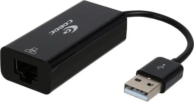 Main image of Coboc AD-U22ETHERNET-BK Black color USB 2.0 to 10/100Mbps Fast Ethernet Adapter without CD driver- USB to RJ45 Network converter