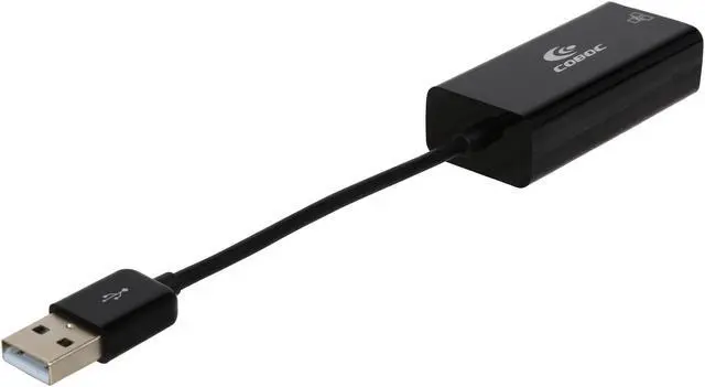 Alt view image 2 of 3 - Coboc AD-U22ETHERNET-BK Black color USB 2.0 to 10/100Mbps Fast Ethernet Adapter without CD driver- USB to RJ45 Network converter