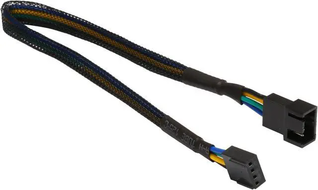 Alt view image 2 of 3 - Coboc TX4EX-12 1 ft. Sleeved 12 inch 4-pin TX4 PWM Fan Power Extension Cable Female to Male