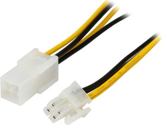 Main image of Coboc ATX4EX-8 8 in. ATX 12V P4 4-Pin CPU Auxiliary Power Extension Cable,F/M
