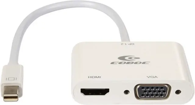 Alt view image 2 of 4 - Coboc MDP122HV-6-WH Mini DisplayPort 1.2 to HDMI / VGA Adapter