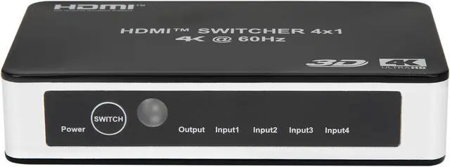 Alt view image 2 of 7 - Coboc HD2SW4X1 4X1 4 Ports 4 In 1 out HDMI 2.0  Amplified Powered  Aluminum Housing Switch switcher w/  4K2K@60Hz 3D HDCP  Supports - 4K*2K 2160p