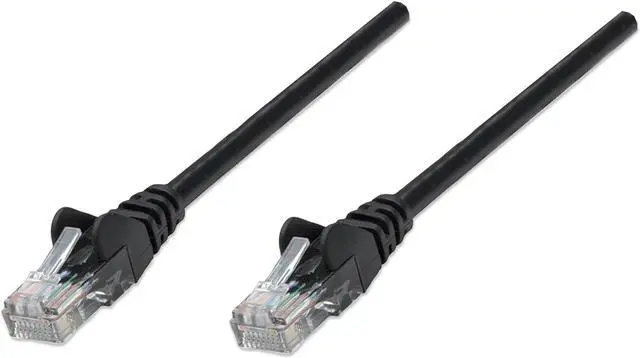 Main image of Intellinet Network Cable, Cat5e, UTP, RJ45 Male / RJ45 Male, 1.0 m (3 ft.), Black