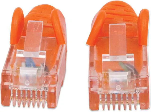 Alt view image 3 of 5 - Intellinet Network Cable, Cat6, UTP, RJ45 Male / RJ45 Male, 3.0 m (10 ft.), Orange