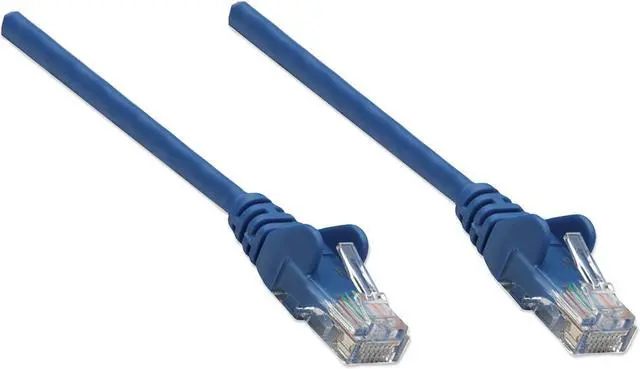 Alt view image 2 of 4 - Intellinet Network Cable, Cat6, UTP, RJ45 Male / RJ45 Male, 0.3 m (1 ft.), Blue