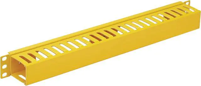 Main image of Tripp Lite SRCABLEDUCT1UFC Horizontal Cable Manager Finger Duct with Cover Yellow 1URM