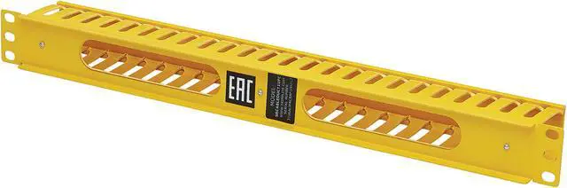 Alt view image 5 of 8 - Tripp Lite SRCABLEDUCT1UFC Horizontal Cable Manager Finger Duct with Cover Yellow 1URM