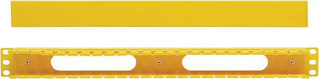 Alt view image 8 of 8 - Tripp Lite SRCABLEDUCT1UFC Horizontal Cable Manager Finger Duct with Cover Yellow 1URM