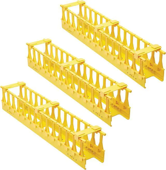 Main image of Tripp Lite SRCABLEVRT3FC Vertical Cable Manager High-Capacity Double Finger Duct Yellow
