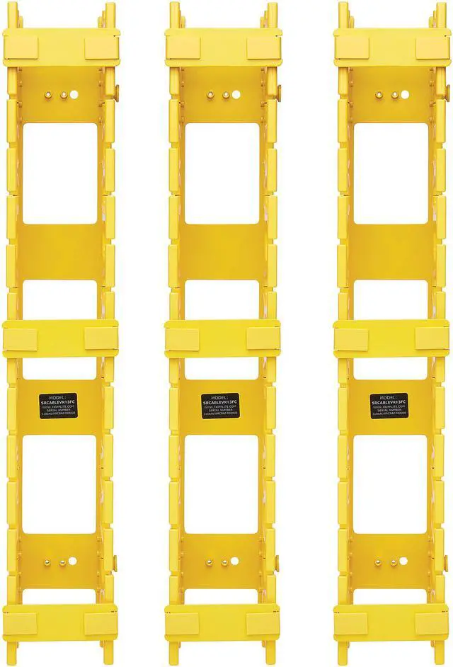 Alt view image 2 of 6 - Tripp Lite SRCABLEVRT3FC Vertical Cable Manager High-Capacity Double Finger Duct Yellow