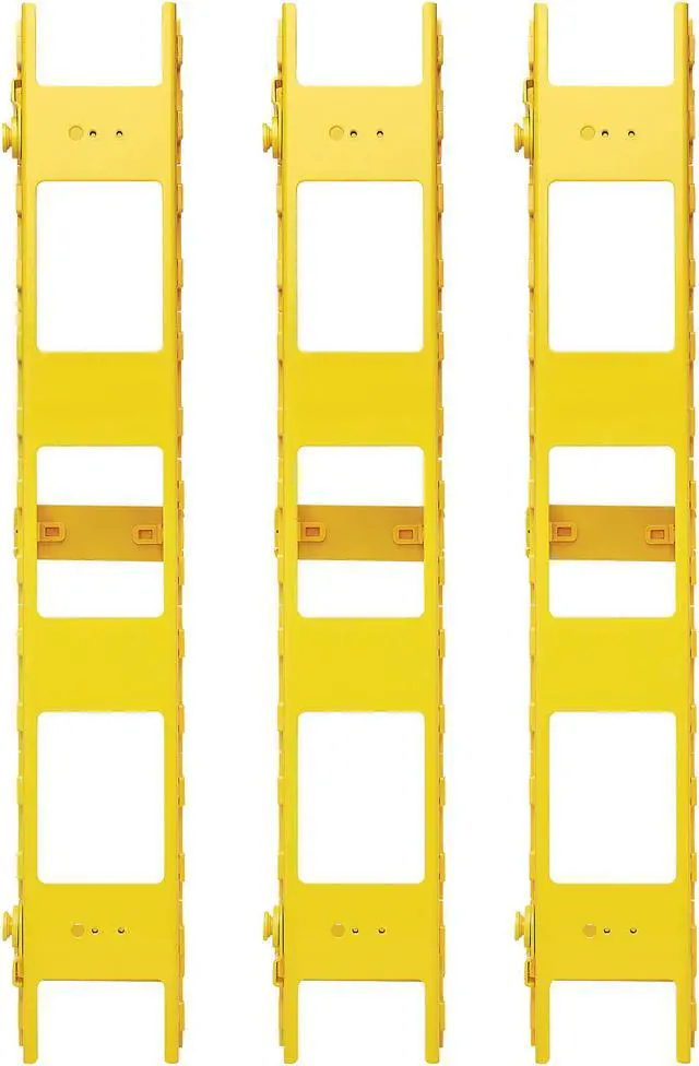 Alt view image 4 of 6 - Tripp Lite SRCABLEVRT3FC Vertical Cable Manager High-Capacity Double Finger Duct Yellow