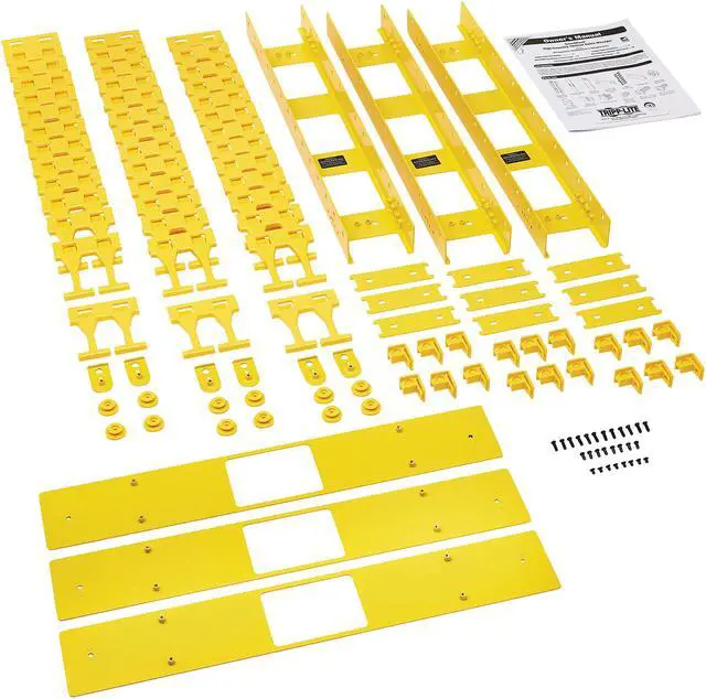 Alt view image 6 of 6 - Tripp Lite SRCABLEVRT3FC Vertical Cable Manager High-Capacity Double Finger Duct Yellow