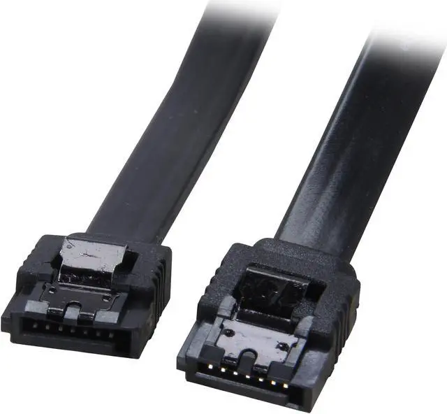 Main image of Rosewill SC-SATA3-10-LL-BK 10" SATA III 6Gb/s Data Cable w/ Latch, Black