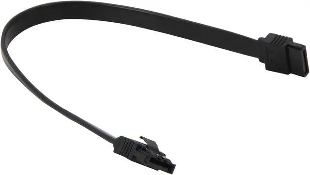Alt view image 2 of 2 - Rosewill SC-SATA3-10-LL-BK 10" SATA III 6Gb/s Data Cable w/ Latch, Black