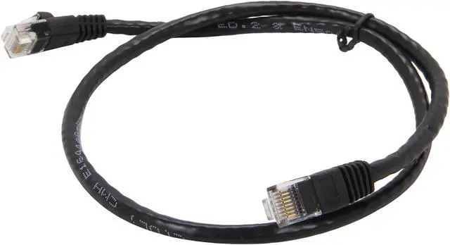 Alt view image 2 of 2 - Rosewill CY-CAT6-02-BK 2 ft. Cat 6 Black 550Mhz UTP Network Cable
