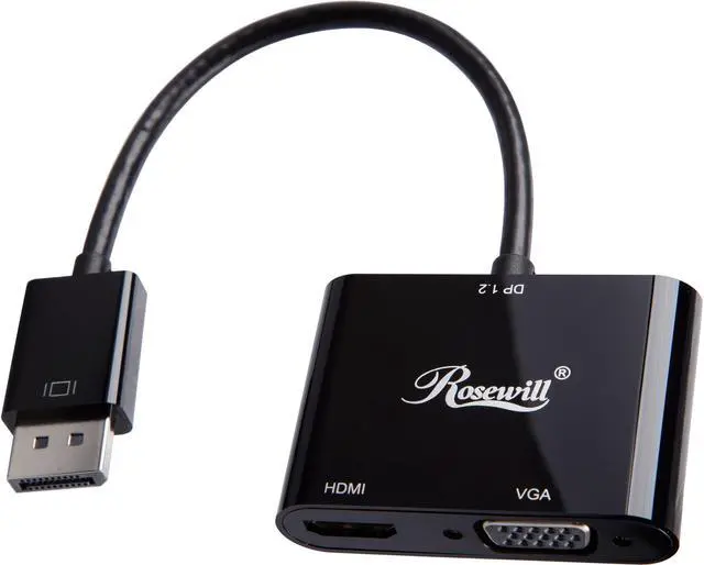 Main image of Rosewill DP122HV-6-BK DisplayPort 1.2 to HDMI / VGA Adapter