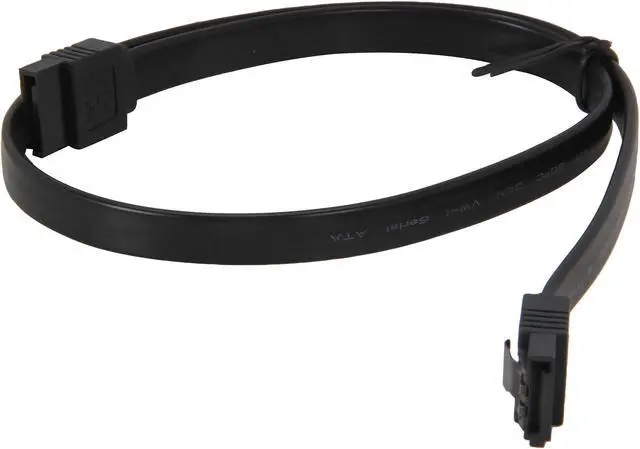 Alt view image 2 of 2 - Rosewill SC-SATA3-18-LL-BK 18" SATA III 6 Gb/s Data Cable w/ Latch, Black