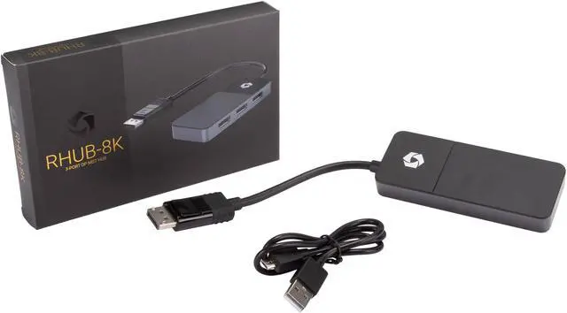Alt view image 5 of 5 - Rosewill RHUB-8K DisplayPort 1.4 to 3 Port DisplayPort [DP] Multi Monitor Splitter - Triple Display Adapter MST Hub for Windows PC and Laptop (Not for Mac OS)