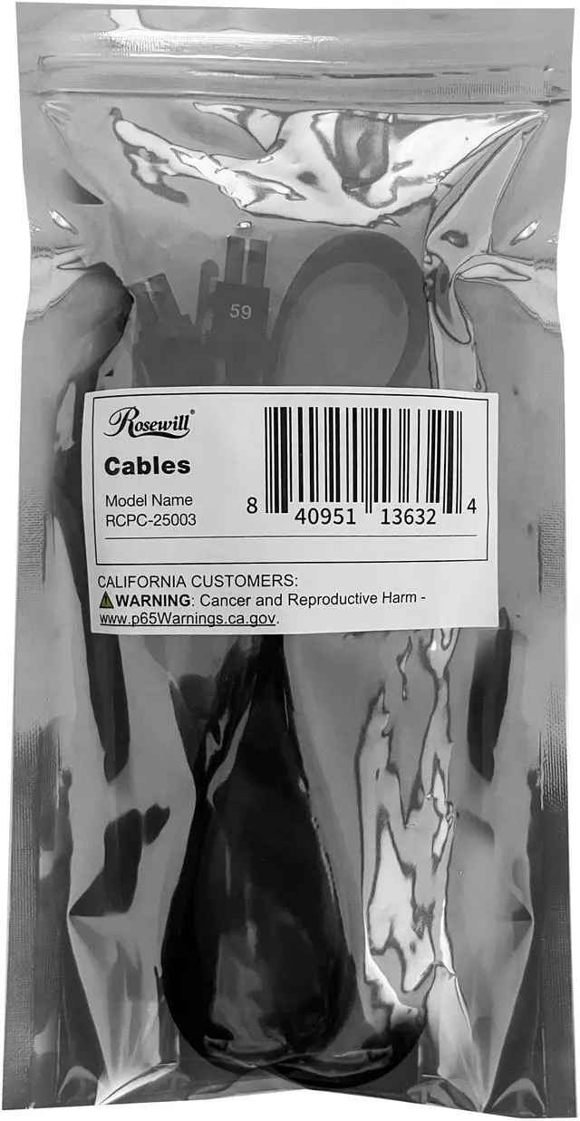 Alt view image 3 of 3 - Rosewill PCIe 8 pin to 8 (6+2) pin Cable (Single Connector) for VMG series, 650mm