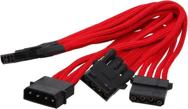 Main image of BitFenix BFA-MSC-M3MRK-RP 1.47 ft. Molex to 3 Molex Extension Cable Male to Female
