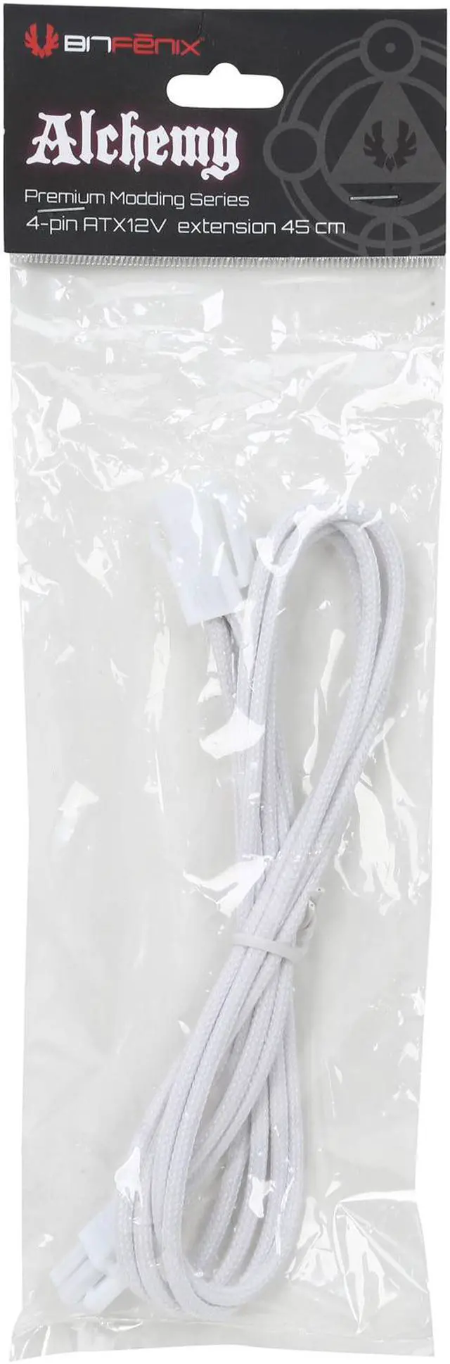 Alt view image 3 of 3 - BitFenix BFA-MSC-4ATX45WW-RP 1.47 ft. Intel ATX-4 pin Extension Cable Male to Female