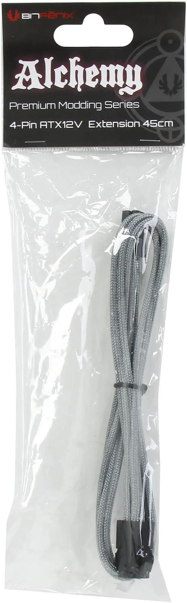 Alt view image 3 of 3 - BitFenix BFA-MSC-4ATX45SK-RP 1.47 ft. Intel ATX-4 pin Extension Cable Male to Female