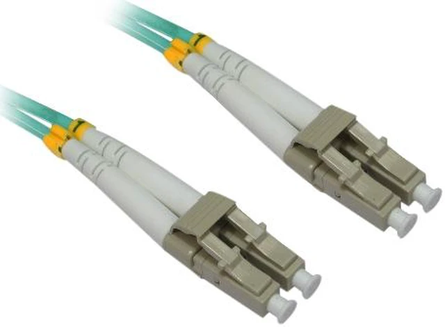Main image of 4xem 4XFIBERLCLC5M 5 meters/16 Ft Multimode LC To LC 50/125 Duplex Fiber Optic Patch Cable Male to Male
