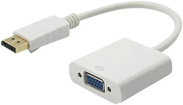 Alt view image 2 of 2 - 4XEM 4XDPVGAW 9" DisplayPort To VGA M/F Adapter Cable - White