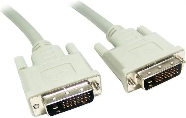 Main image of Micro Connectors M05-154 White Male to Male DVI-D Digital Dual Link Cable - 10ft