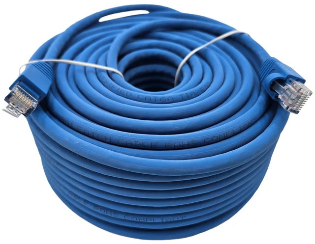 Alt view image 3 of 3 - MICRO CONNECTORS 50 Feet Cat 6A UTP Ethernet Patch 24AWG Cable (Blue) (E09-050BL)