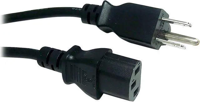 Main image of Micro Connectors 6 Feet Universal AC Power Cord (NEMA 5-15P to C13) (Black) (M05-113UL)