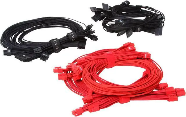 Alt view image 2 of 3 - EVGA 100-CB-C123-B9 G1 Red Power Supply Cable Set, Individually Sleeved