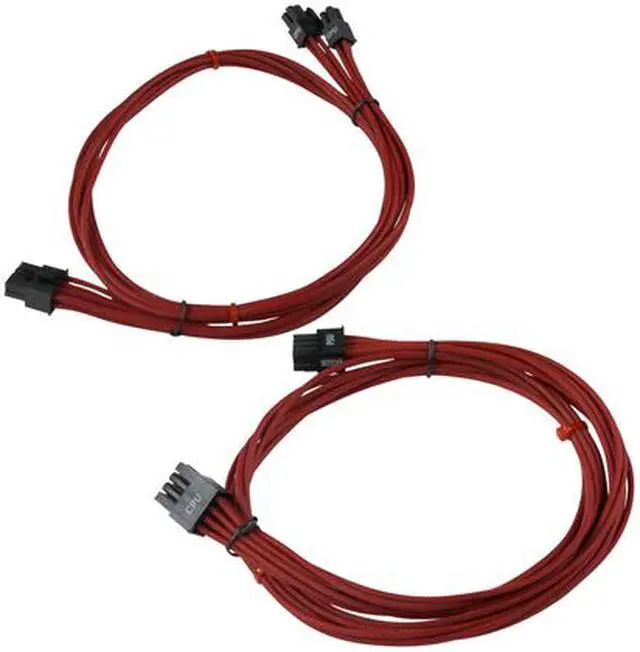 Alt view image 3 of 9 - EVGA 100-CR-1050-B9 GS/ PS (850/1050/1000) Red Power Supply Cable Set (Individually Sleeved)