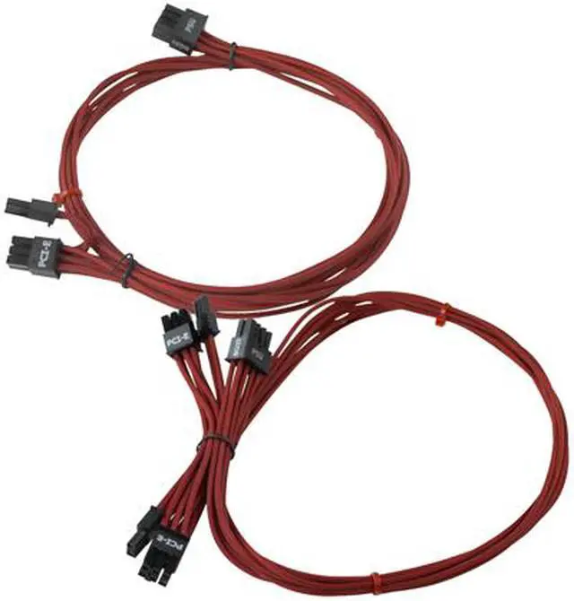 Alt view image 4 of 9 - EVGA 100-CR-1050-B9 GS/ PS (850/1050/1000) Red Power Supply Cable Set (Individually Sleeved)