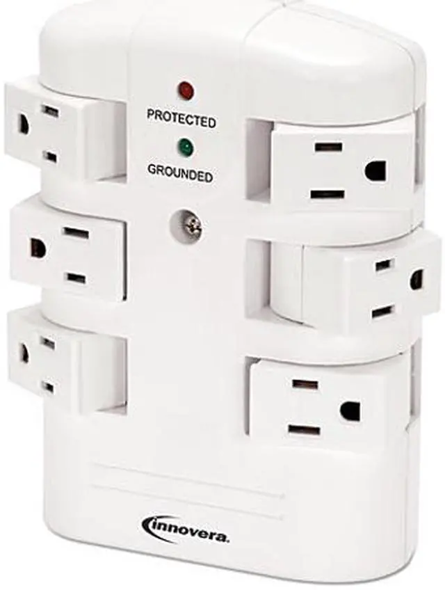 Main image of Innovera IVR71651 Wall Mount 6 Outlets 2160 Joules Surge Protector