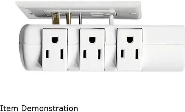 Alt view image 4 of 5 - Innovera IVR71651 Wall Mount 6 Outlets 2160 Joules Surge Protector