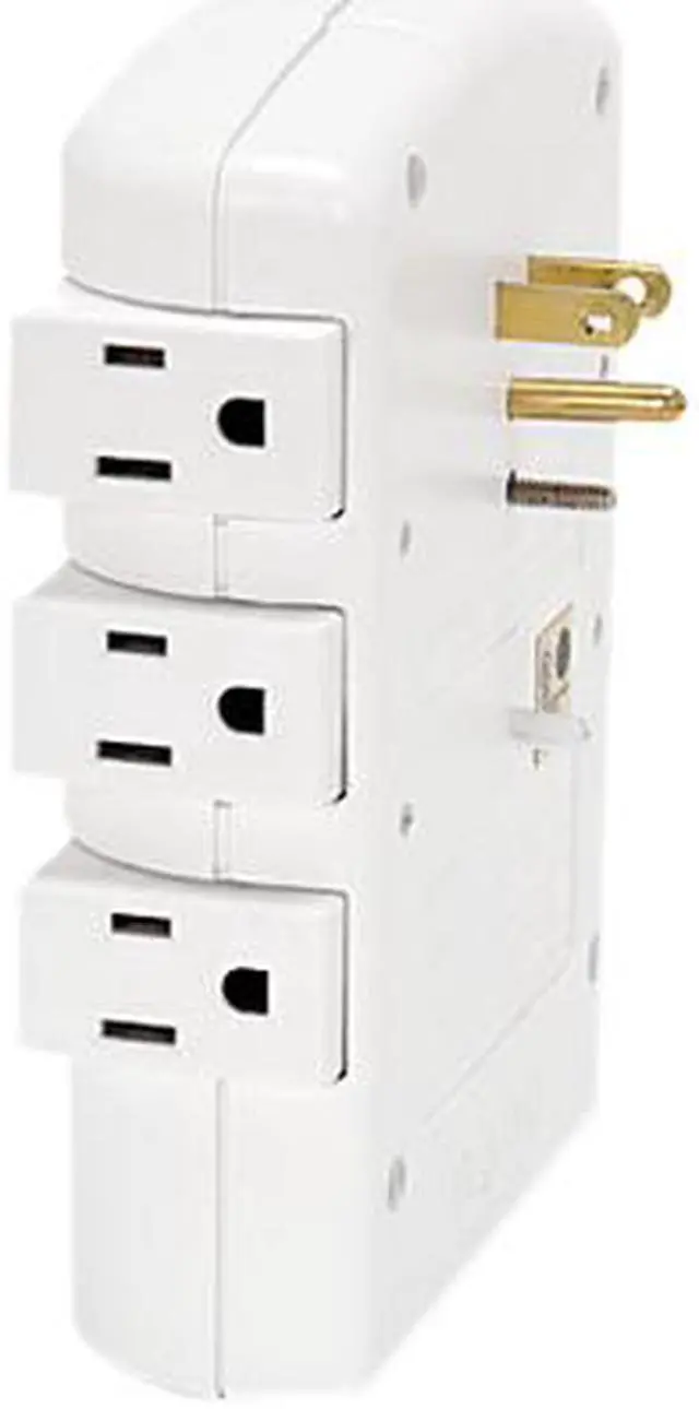 Alt view image 2 of 5 - Innovera IVR71651 Wall Mount 6 Outlets 2160 Joules Surge Protector