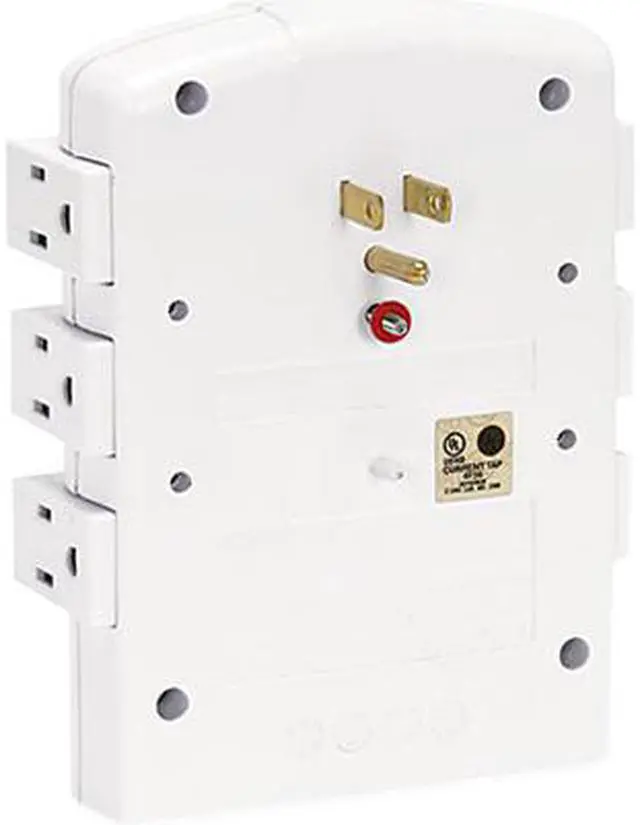 Alt view image 3 of 5 - Innovera IVR71651 Wall Mount 6 Outlets 2160 Joules Surge Protector