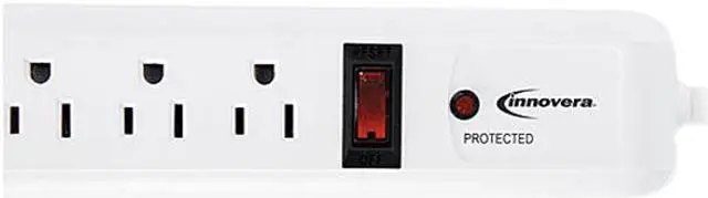 Alt view image 2 of 3 - Innovera IVR71652 4' 6 Outlets 540 Joules Surge Protector