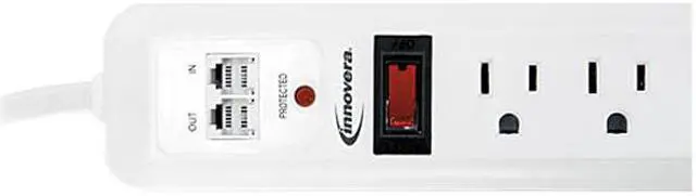 Alt view image 3 of 3 - Innovera IVR71654 6' 7 Outlets 540 Joules Surge Protector