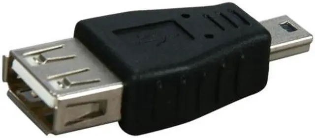 Main image of Kaybles AD-USB-AF-MINIBM USB A Female to Mini USB B (5pin) Male Adapter Black - OEM