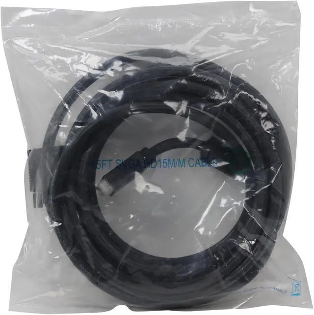 Alt view image 3 of 3 - Kaybles SVGA-MM-15FT 15 ft. SVGA Cable Super Shield with Dual Ferrite Male to Male 15 feet - OEM