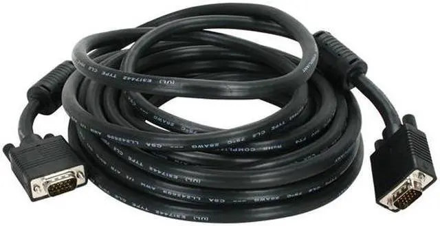 Alt view image 2 of 2 - Kaybles SVGA-MM-25FT 25 ft. SVGA Cable Super Shield with Dual Ferrite Male to Male