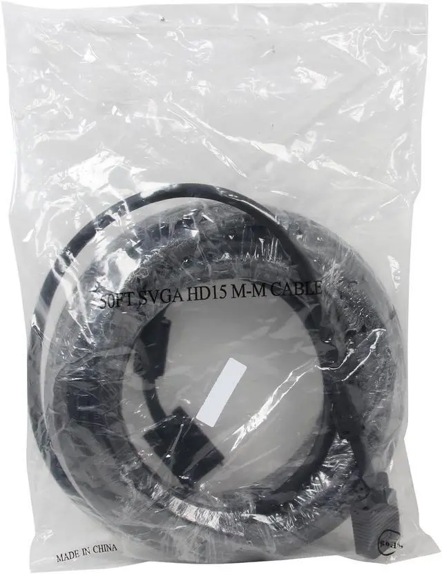 Alt view image 3 of 3 - Kaybles SVGA-MM-50FT 50 ft. SVGA Cable Super Shield with Dual Ferrite Male to Male 50 feet - OEM