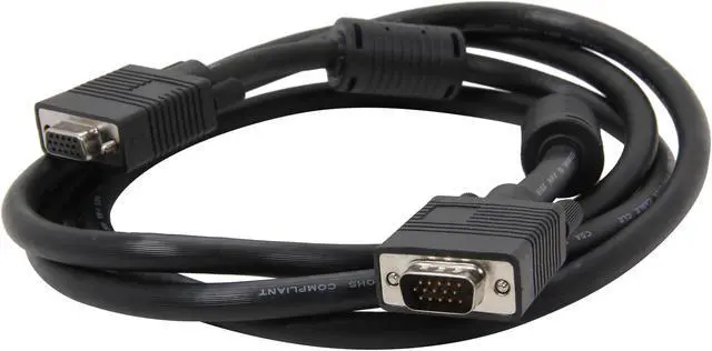 Alt view image 2 of 3 - Kaybles SVGA-MF-6FT 6 ft. SVGA Cable Super Shield with Dual Ferrite Male to Female 6 feet - OEM